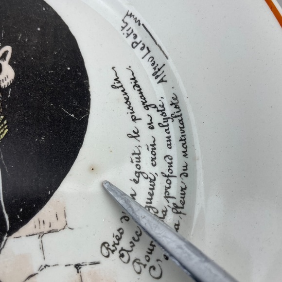 Vintage Alfred Le Petit Plate Le Pissenlit Emile Lola Exposition Universele 1889 - Picture 3 of 12